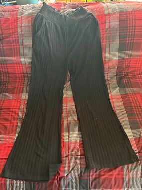 Chaser  Ribbed Wide-Leg Lounge Pants